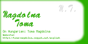 magdolna toma business card